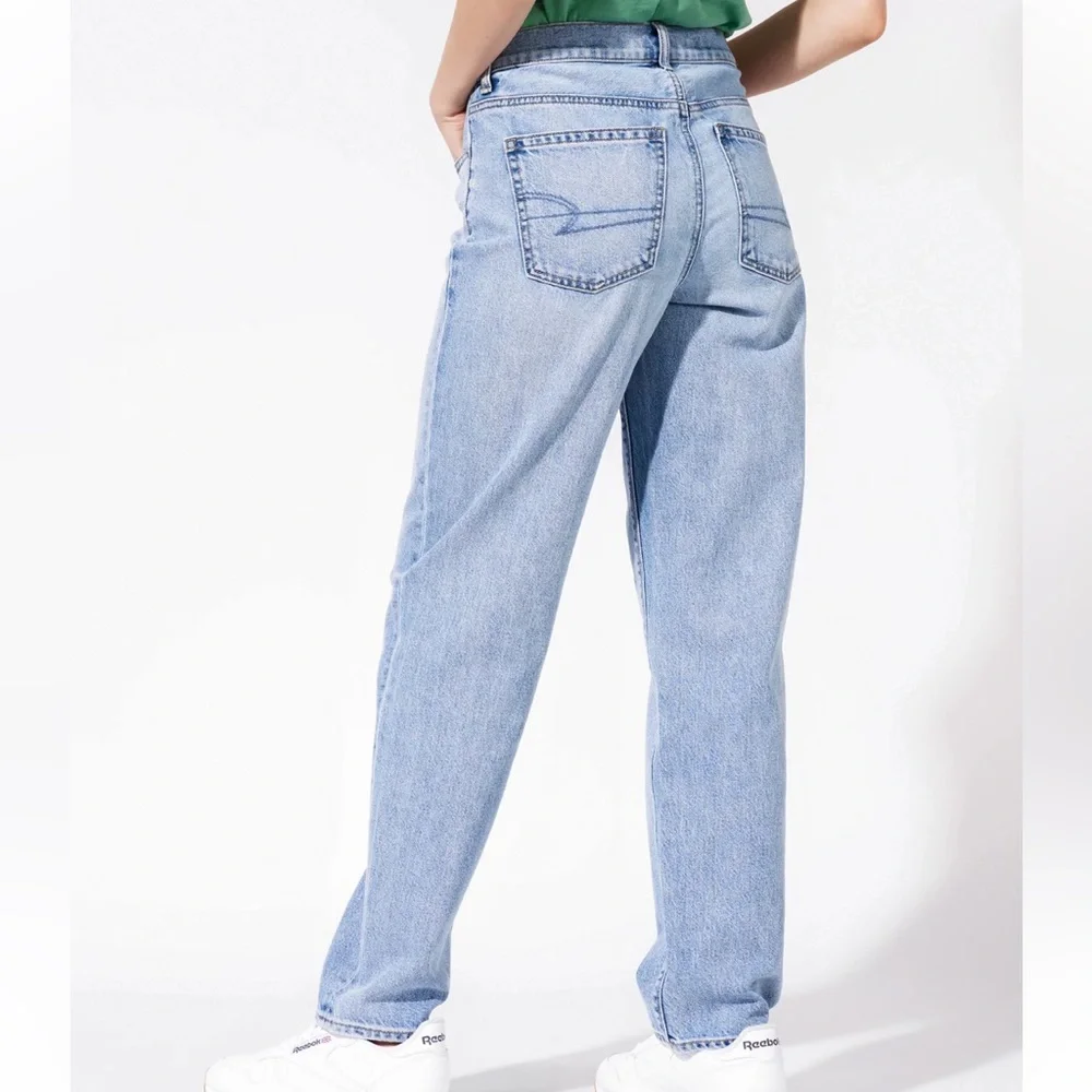 American Eagle 90s Straight Jeans white color size 6 - Picture 8 of 8